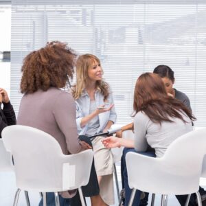 Six people in a counseling session